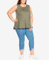 Фото #4 товара Plus Size Fit N Flare Tank Top