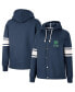 ფოტო #4 პროდუქტის Women's Navy Notre Dame Fighting Irish Mia Striped Full-Snap Hoodie Jacket