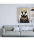 Fab Funky Badger with Tiara, Portrait Canvas Art - 27" x 33.5"