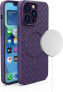 Hurtel Plecione etui MagSafe Woven Case do iPhone 13 - fioletowe