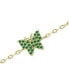 ფოტო #3 პროდუქტის Green Cubic Zirconia Butterfly Ankle Bracelet, Created for Macy's