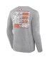 ფოტო #2 პროდუქტის Men's Heather Charcoal Kansas City Chiefs Super Bowl LVIII Champions Counting Points Score Long Sleeve T-shirt