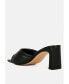 ფოტო #2 პროდუქტის Women's Celine Quilted Italian Block Heel Sandals