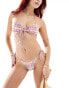 Фото #4 товара Motel lentra picot trim tie side bikini bottom in pink pastel