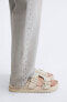 Фото #6 товара Замшевые сандалии с пряжками ZARA
