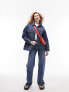 Фото #1 товара Topshop denim Dad xl jacket in mid blue