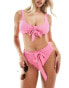 Peek & Beau Fuller Bust bikini top in textured pink