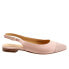 Фото #2 товара Trotters Halsey T2123-727 Womens Pink Wide Leather Slingback Flats Shoes