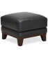 Фото #2 товара Jeddo 25" Leather Ottoman, Created for Macy's