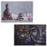 LED-Bild Buddha + Kerzen (2er Set)