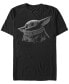 Фото #1 товара Men's Star Wars The Mandalorian The Child Grayscale Portrait Short Sleeve T-Shirt