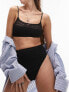 Фото #3 товара Topshop crochet tank bikini top in black