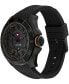 Men's Quartz Black Silicone Watch 46mm