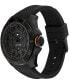 ფოტო #2 პროდუქტის Men's Quartz Black Silicone Watch 46mm