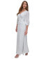 ფოტო #3 პროდუქტის Women's Faux-Wrap Shimmer Metallic Balloon-Sleeve Dress