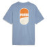 Фото #2 товара Puma Downtown 180 Logo Crew Neck Short Sleeve T-Shirt Mens Blue Casual Tops 6243