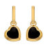 Jac Jossa Soul Gold Plated Diamond and Onyx Dangle Earrings DE789