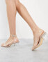 Truffle Collection clear heeled sandals in beige