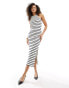 Фото #6 товара French Connection sleeveless midi racer dress in stripe