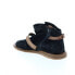 Фото #6 товара Miz Mooz Finney 279011 Womens Black Suede Hook & Loop Strap Sandals Shoes 6