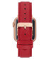 Фото #2 товара Women's Red Apple Leather Band Compatible with 42/44/45/Ultra/Ultra 2 Apple Watch