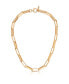 18k Gold Plated Rectangular Link Necklace