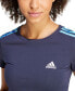 ფოტო #4 პროდუქტის Women's Essentials 3 Stripes Cropped "Baby" T-Shirt