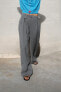 Фото #4 товара Широкие брюки с защипами ZARA