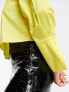 Something New cropped shirt in bright yellow