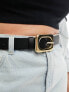 Фото #3 товара ASOS DESIGN Curve angled square buckle waist and hip jeans belt in black