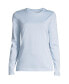 ფოტო #2 პროდუქტის Plus Size Relaxed Supima Cotton Long Sleeve Crew Neck T-Shirt