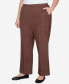 Plus Size Wine Country Women's Soft Microfiber Side Seam Pocket Short Length Pant