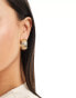 SVNX chunky hoop earrings in gold with inprinted texture