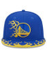 Фото #2 товара Men's Royal Golden State Warriors 2024 NBA All-Star Game Rally Drive Flames 9FIFTY Snapback Hat