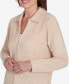 ფოტო #2 პროდუქტის Petite Classic Zip Up Front Cardigan Sweater