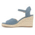 Фото #3 товара LifeStride Tess Espadrille Wedge Womens Blue Casual Sandals I8614M1-400