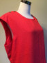 Anne Klein Women's Textured Button Shoulder Sleeveless Sheath Dress Red 16