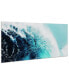 Blue Wave 1 2 Frameless Free Floating Tempered Glass Panel Graphic Wall Art, 24" x 63" x 0.2"