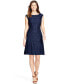 American Living Women's Floral Lace Cap Sleeve Dress Navy 2