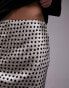 Фото #4 товара Topshop jacquard polka dot bias skirt in Ivory