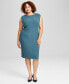 Фото #1 товара Trendy Plus Size Rib-Knit Sleeveless Dress, Created for Macy's