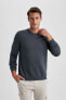 Фото #1 товара Regular Fit Bisiklet Yaka Basic Pamuklu Sweatshirt T3777az23au