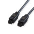 Фото #1 товара ROLINE IEEE1394b FireWire Cable - 9/9-pin - 800Mbit/s - Type A-A 1.8 m - FireWire 800 (IEEE 1394b) - 9-p - 9-p - Black - Male/Male - 800 Mbit/s