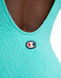 Champion crinkle swimsuit in teal