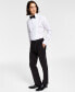 ფოტო #1 პროდუქტის Men's Slim-Fit Infinite Stretch Black Tuxedo Suit Pants