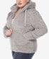 Фото #3 товара Plus Size Hooded Sherpa Jacket