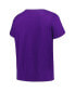 ფოტო #3 პროდუქტის Women's Purple LSU Tigers Plus Size Arch Over Logo Scoop Neck T-shirt
