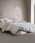 Фото #2 товара Washed Texture Solid Cotton Jacquard 3 Piece Duvet Cover Set, King