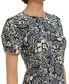 ფოტო #3 პროდუქტის Women's Printed Puff-Sleeve Sheath Dress