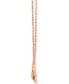 Фото #2 товара Le Vian chocolate Ombré Diamond Whale Tail 19" Adjustable Pendant Necklace (1/5 ct. t.w.) in 14k Rose Gold